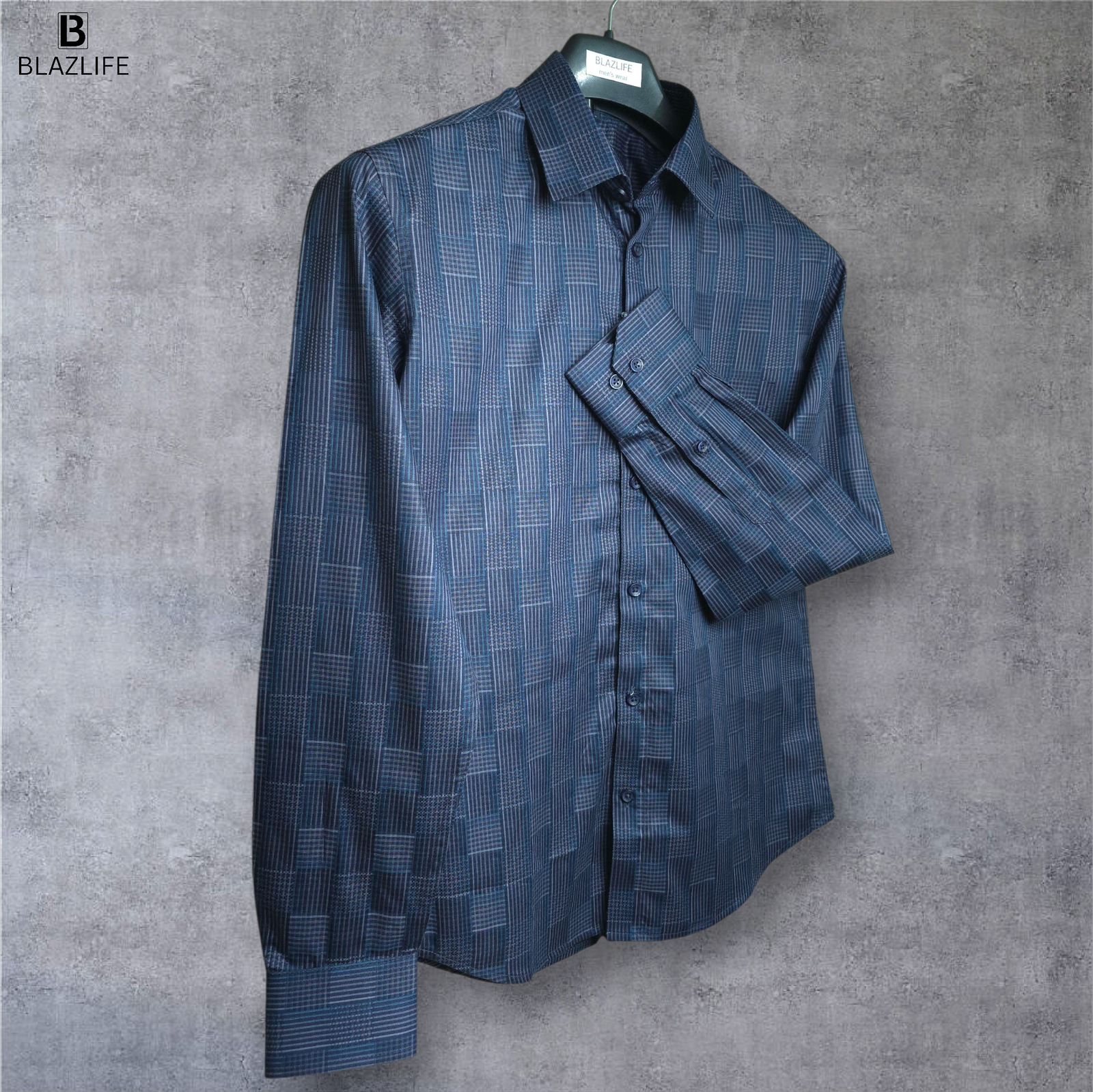 blazlife executive navy blue formal shirt for men blazlife executive navy blue formal shirt for men