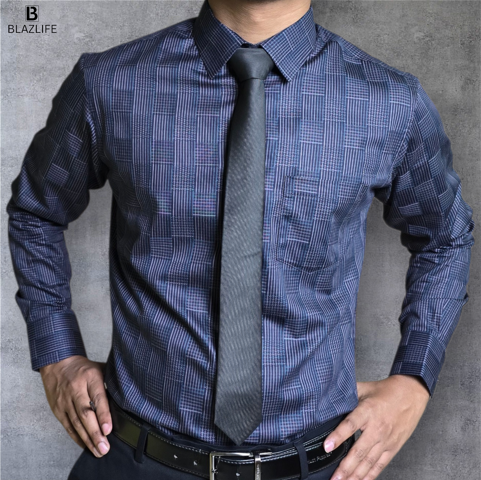 blazlife executive navy blue formal shirt for men blazlife executive navy blue formal shirt for men