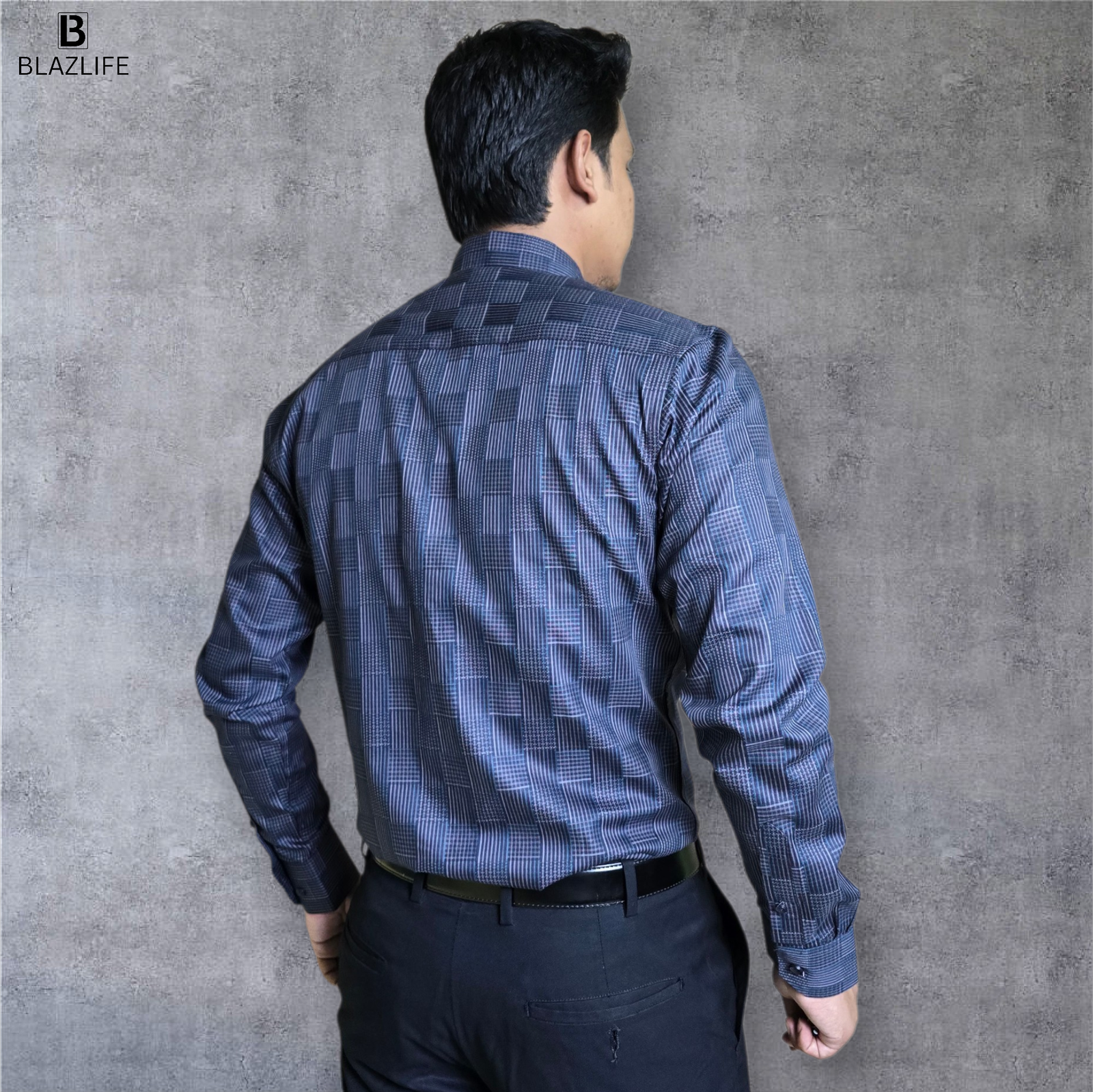 blazlife executive navy blue formal shirt for men blazlife executive navy blue formal shirt for men