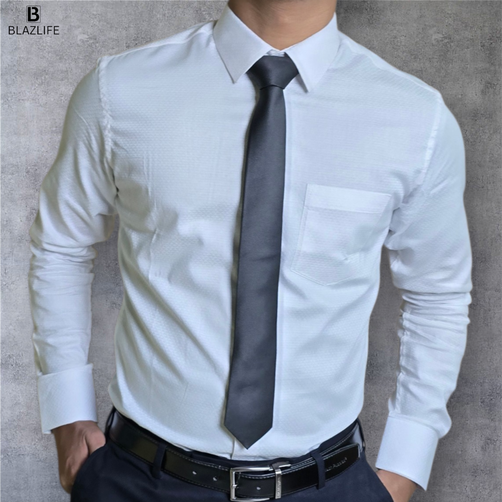 blazlife premium white formal shirt